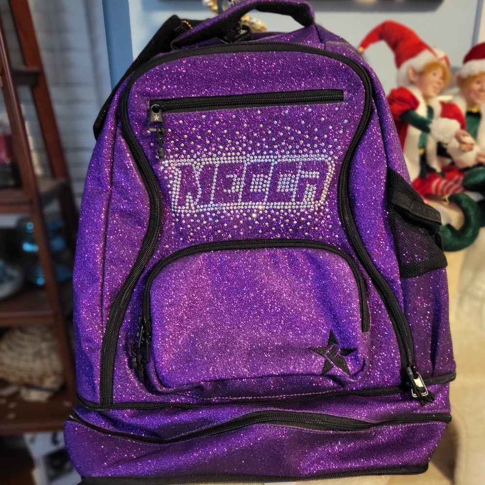Rebel Athletics  Glitter Amethyst Purple Cheer Backpack Mecca
